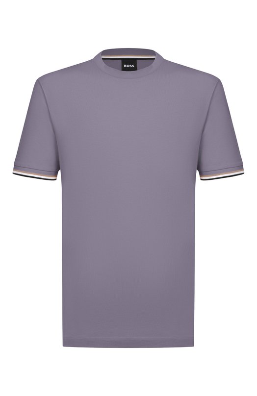 Хлопковая футболка BOSS 50501097 Фиолетовый 50501097