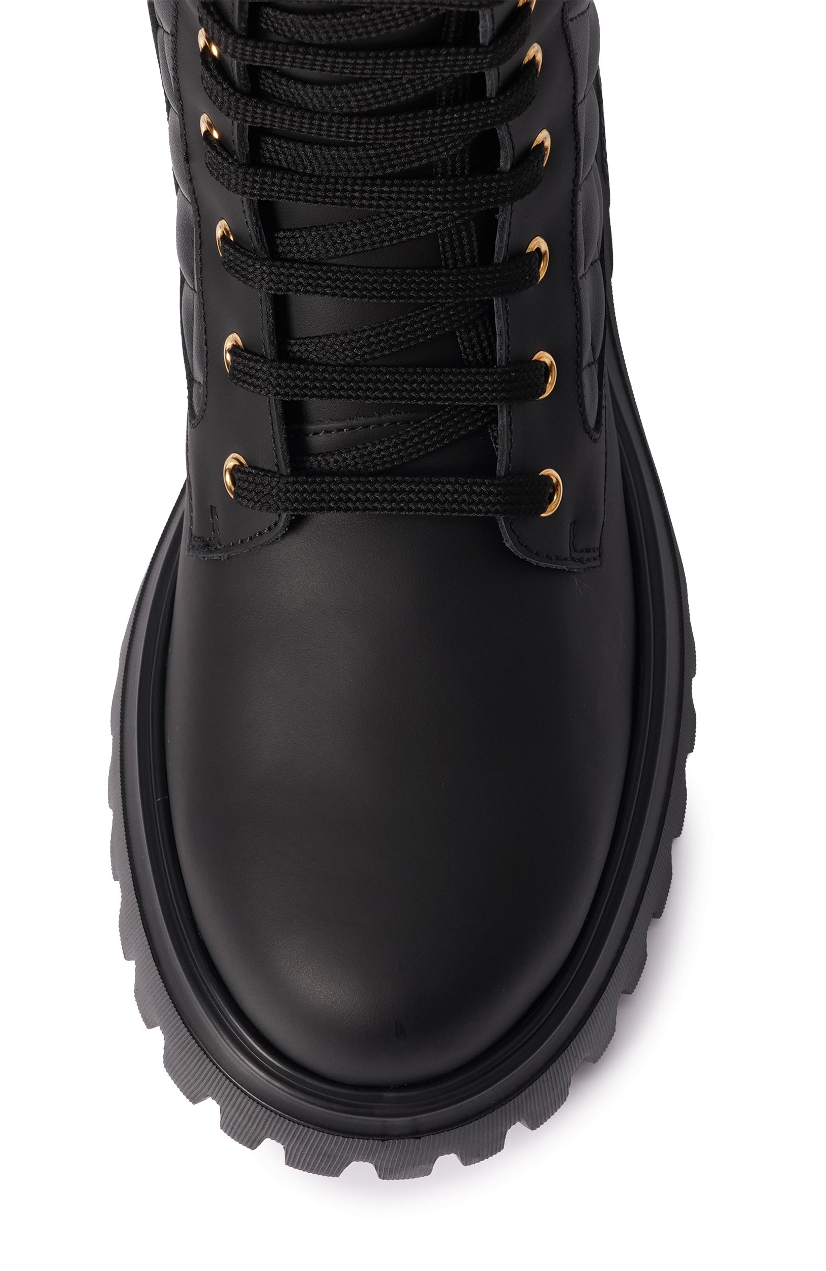 Кожаные ботинки DOLCE & GABBANA черного цвета по цене 86250 руб., арт. D11430/A0773_002, фото 4 Кожаные ботинки DOLCE & GABBANA, арт. D11430/A0773_002, фото 4