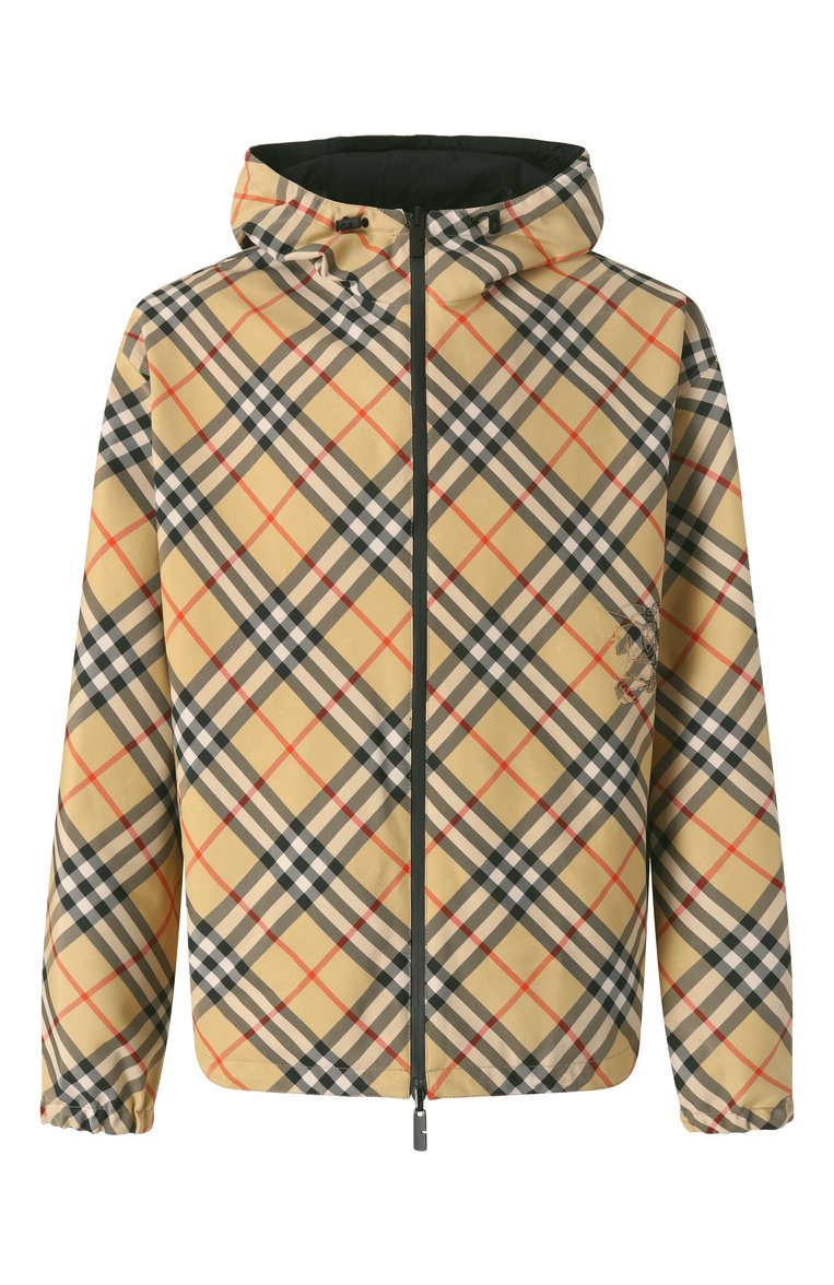 Мужская двусторонняя куртка BURBERRY бежевого цвета, арт. 8104102 | Фото 1 (Материал подклада: Синтетический материал; Длина (верхняя одежда): Короткие; Рукава: Длинные; Стили: Кэжуэл; Кросс-КТ: Куртка, Легкие; Материал внешний: Синтетический материал)