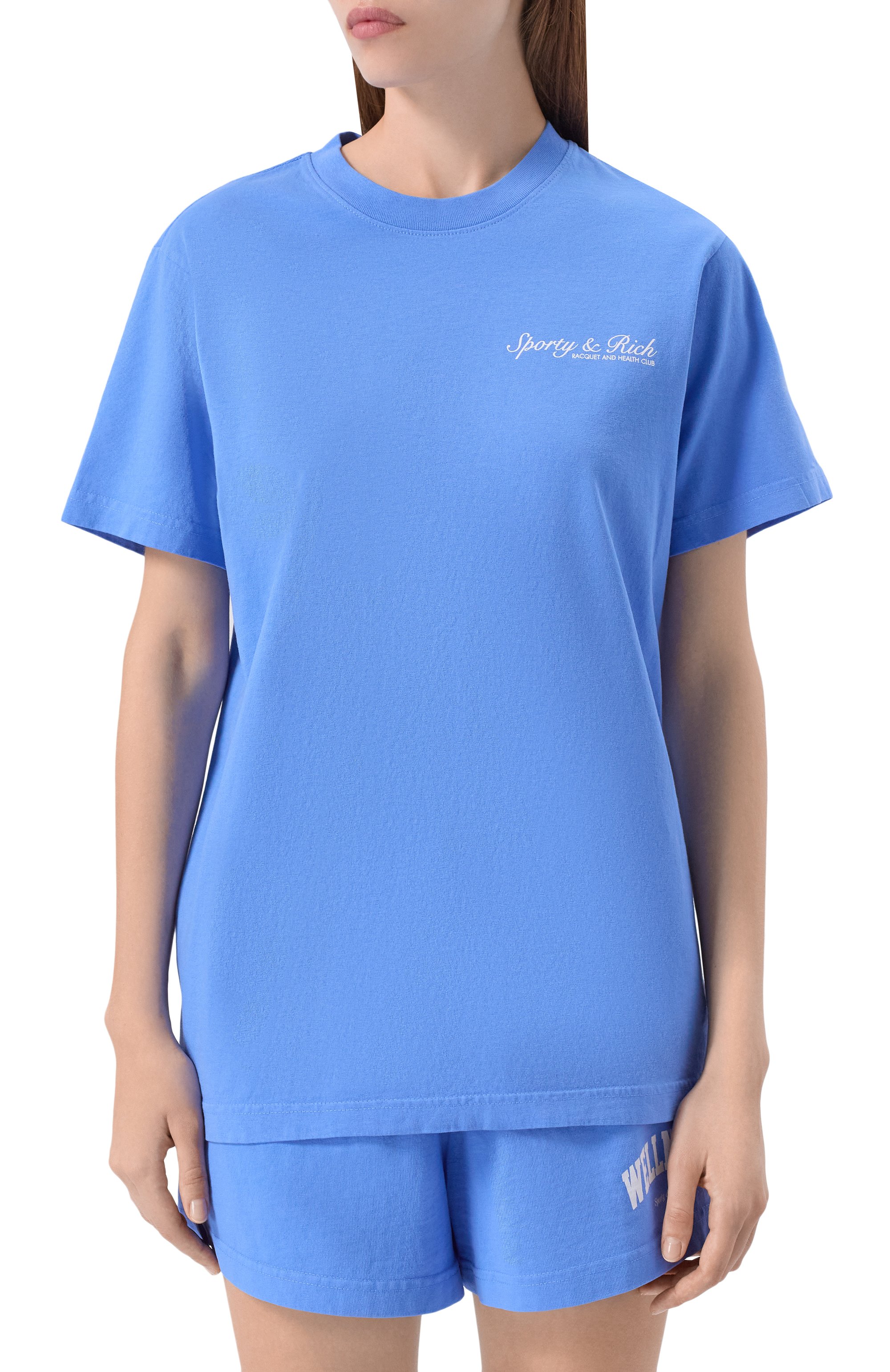 Хлопковая футболка SPORTY AND RICH, арт. T0043621306BL102, фото 3