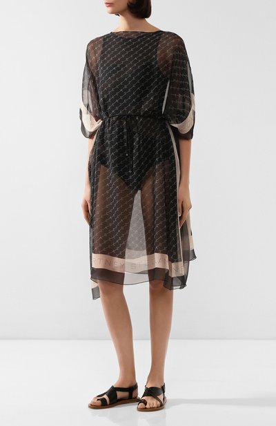 Шелковая туника STELLA MCCARTNEY черного цвета по цене 48150 руб., арт. S7A200620, фото 3 Шелковая туника STELLA MCCARTNEY, арт. S7A200620, фото 3