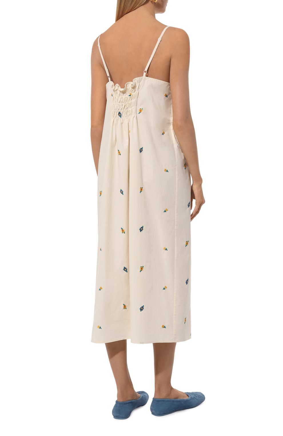 Хлопковое платье LOOM BY RODINA молочного цвета по цене 38600 руб., арт. LBR-SOFI, фото 4 Хлопковое платье LOOM BY RODINA, арт. LBR-SOFI, фото 4