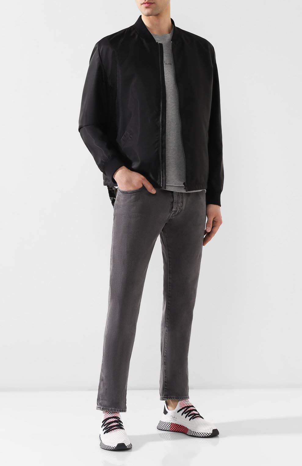 Текстильные кроссовки deerupt runner ADIDAS ORIGINALS белого цвета по цене 6350 руб., арт. DB2686, фото 2 Текстильные кроссовки deerupt runner ADIDAS ORIGINALS, арт. DB2686, фото 2