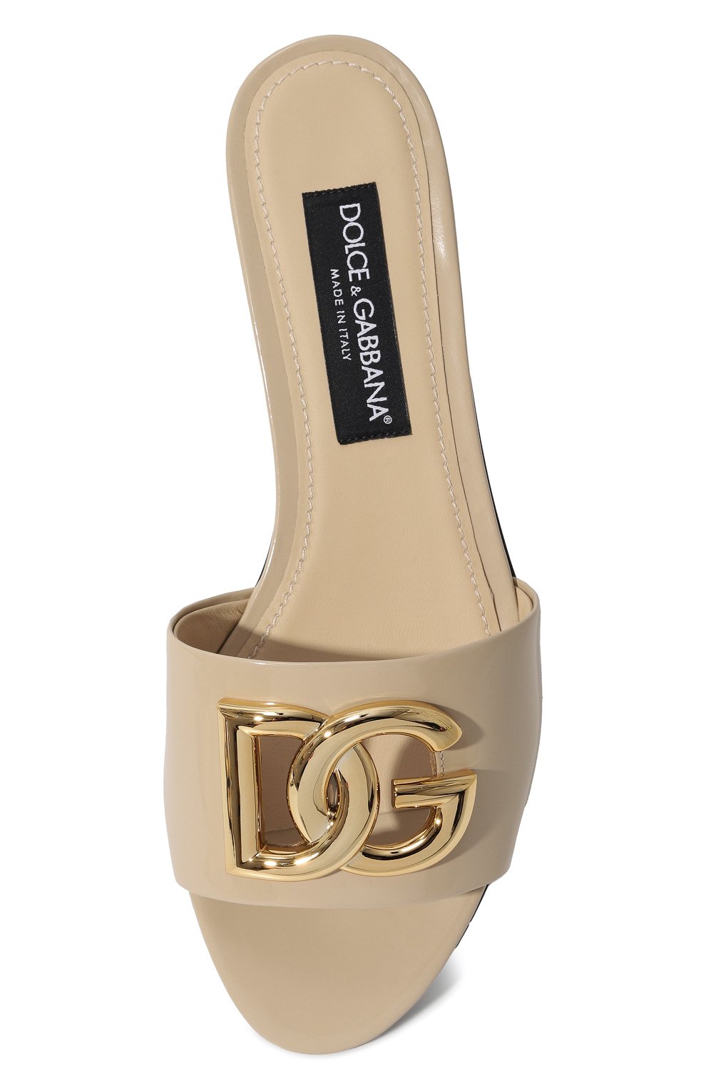 Кожаные шлепанцы bianca DOLCE & GABBANA, арт. CQ0592/A1037, фото 6