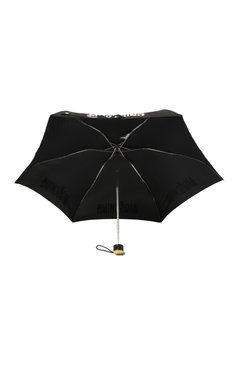 Женский складной зонт MOSCHINO черного цвета, арт. 8432 SUPERMINI | Фото 3 (Нос: Не проставлено; Материал сплава: Проставлено; Материал: Текстиль, Синтетический материал, Металл; Тематический товар: Teddy Bear)