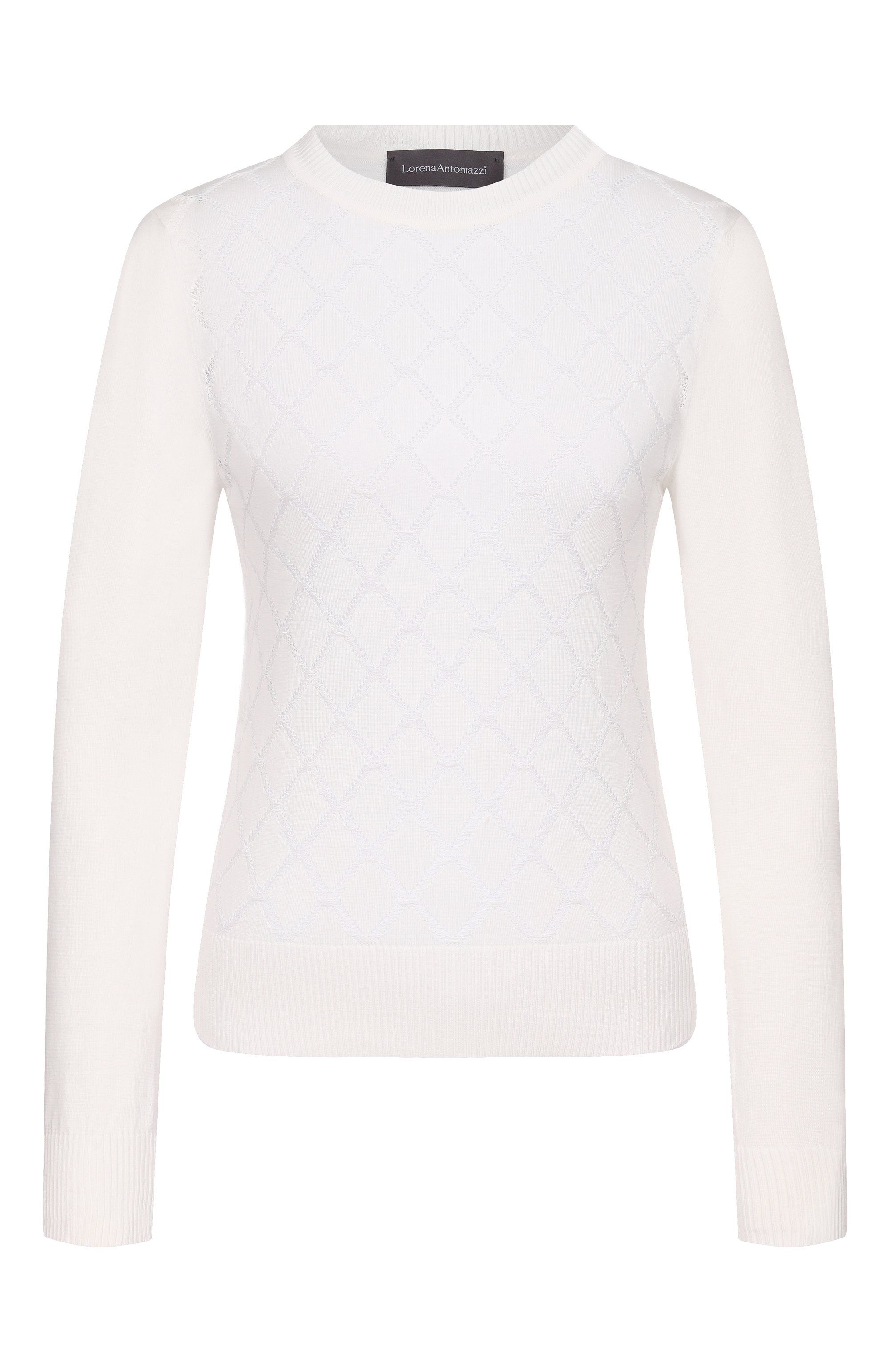 Хлопковый пуловер LORENA ANTONIAZZI, арт. P26113GM43A/1329, фото 1