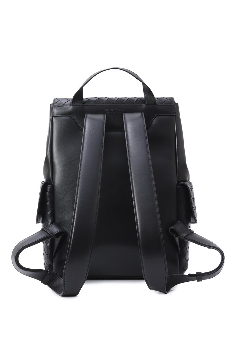 Мужской рюкзак back-to-school BOTTEGA VENETA черного цвета, арт. 805971 V2HL1 | Фото 6 (Материал сплава: Проставлено; Размер: large; Драгоценные камни: Проставлено; Материал: Натуральная кожа; Стили: Классический; Сумки-технические: Рюкзаки - большие)