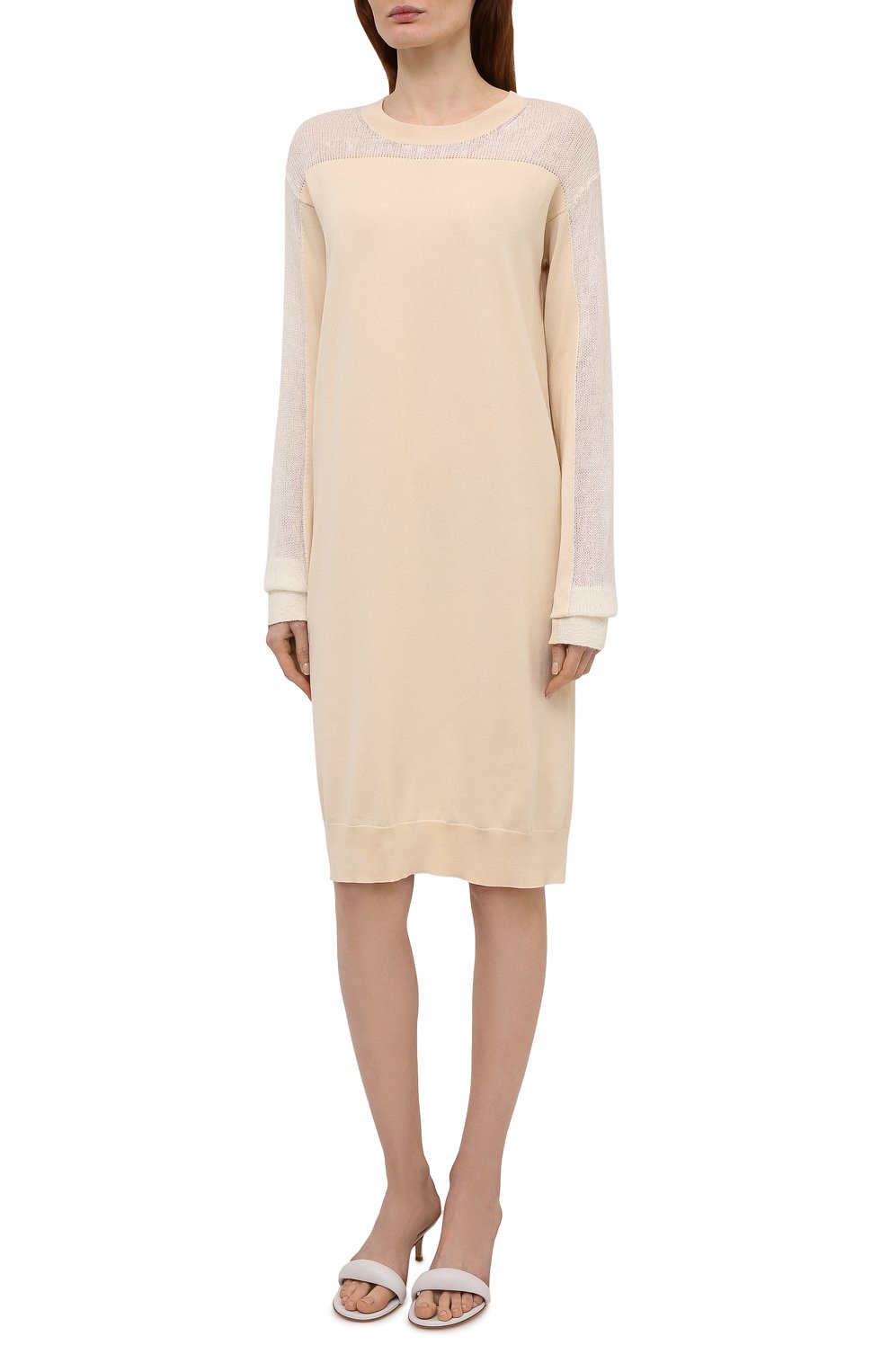 Хлопковое платье MAISON MARGIELA кремового цвета по цене 58300 руб., арт. S51CU0252/S17676, фото 3 Хлопковое платье MAISON MARGIELA, арт. S51CU0252/S17676, фото 3