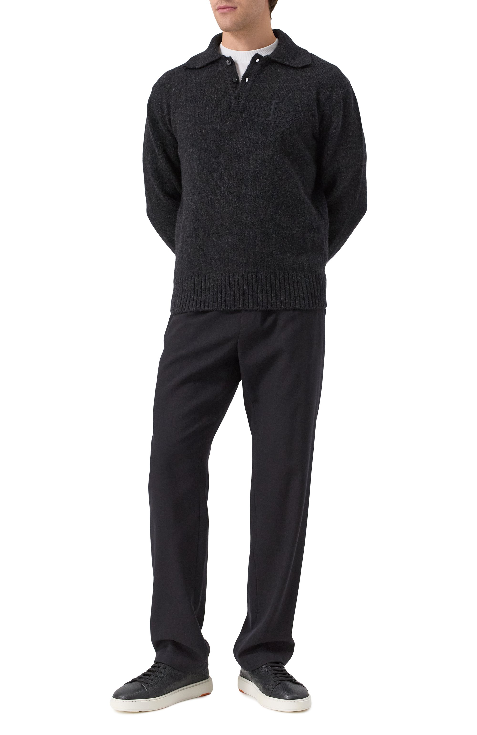 Кожаные кеды cleanic SANTONI, арт. MBCD21571BARCMMDN01, фото 2