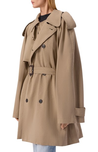 Хлопковый тренч BALENCIAGA бежевого цвета по цене 332000 руб., арт. 862426/TSVC1, фото 3 Хлопковый тренч BALENCIAGA, арт. 862426/TSVC1, фото 3