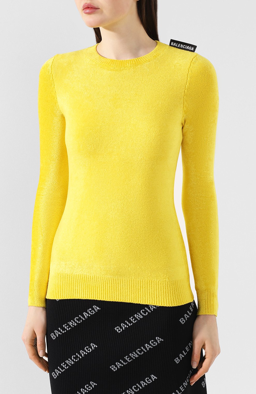 Пуловер BALENCIAGA желтого цвета по цене 78500 руб., арт. 576315/T5111, фото 3 Пуловер BALENCIAGA, арт. 576315/T5111, фото 3