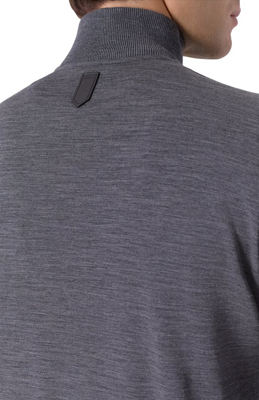 Шерстяная толстовка Canali T0912/MJ02339 Серый  T0912/MJ02339 Фото 5