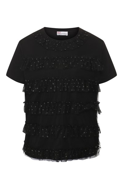 Женская хлопковая футболка REDVALENTINO, арт. TR3MG05F/4VA