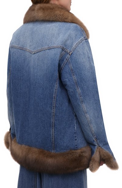 Джинсовая куртка с отделкой из меха соболя FURLAND, арт. 0223612610009100005, фото 4