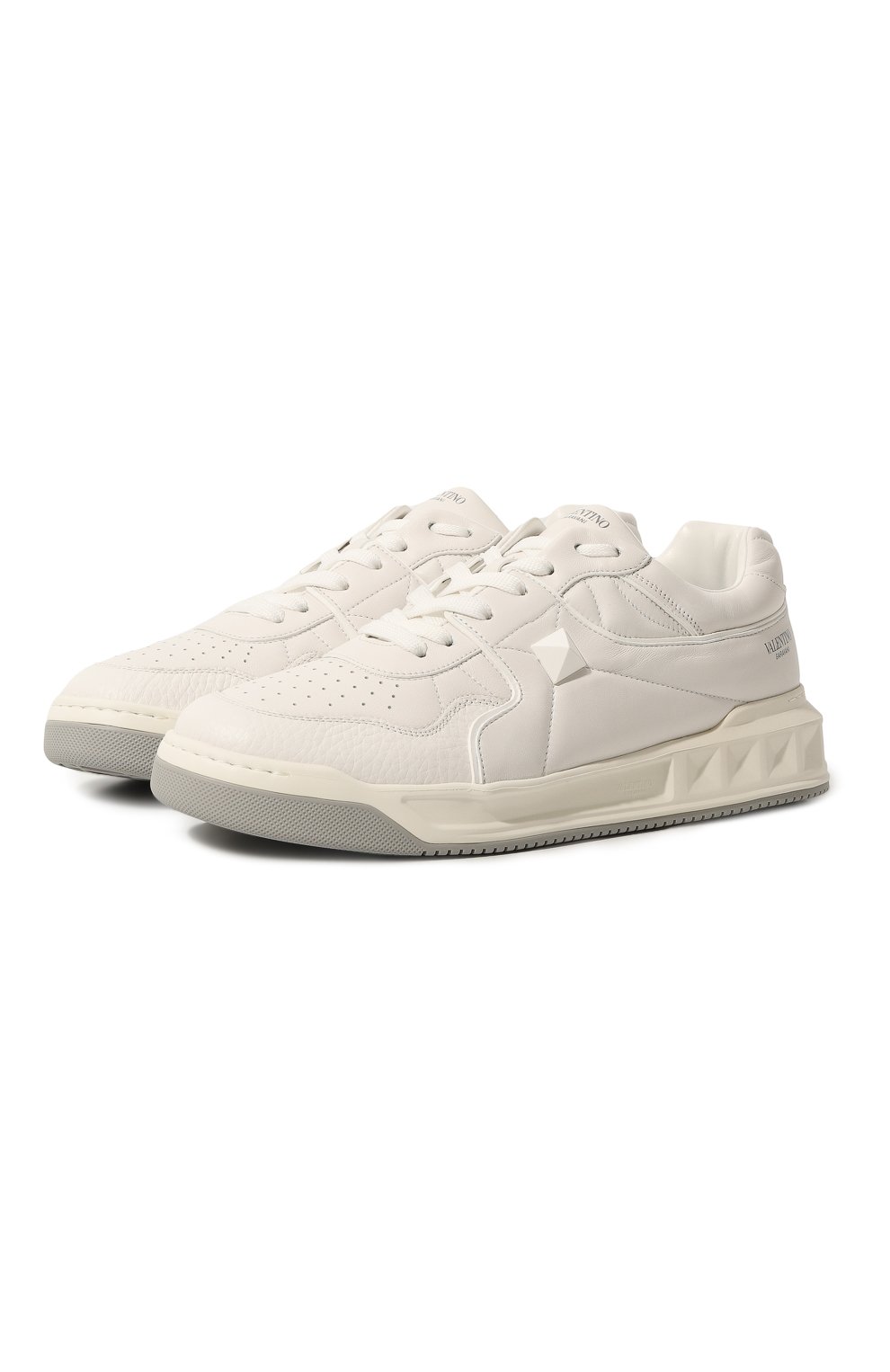 Кожаные кеды one stud VALENTINO, арт. 5Y2S0E71/NWN, фото 1