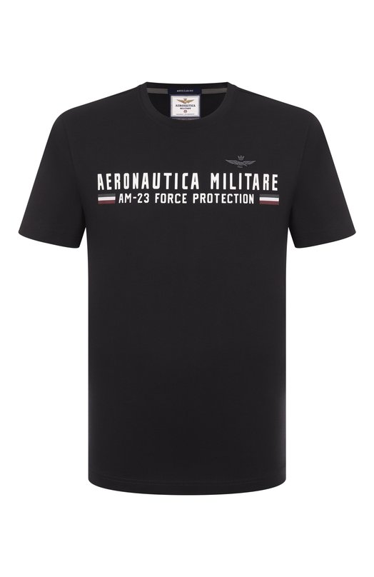 Хлопковая футболка Aeronautica Militare TS1942UJ00538 Чёрный TS1942UJ00538