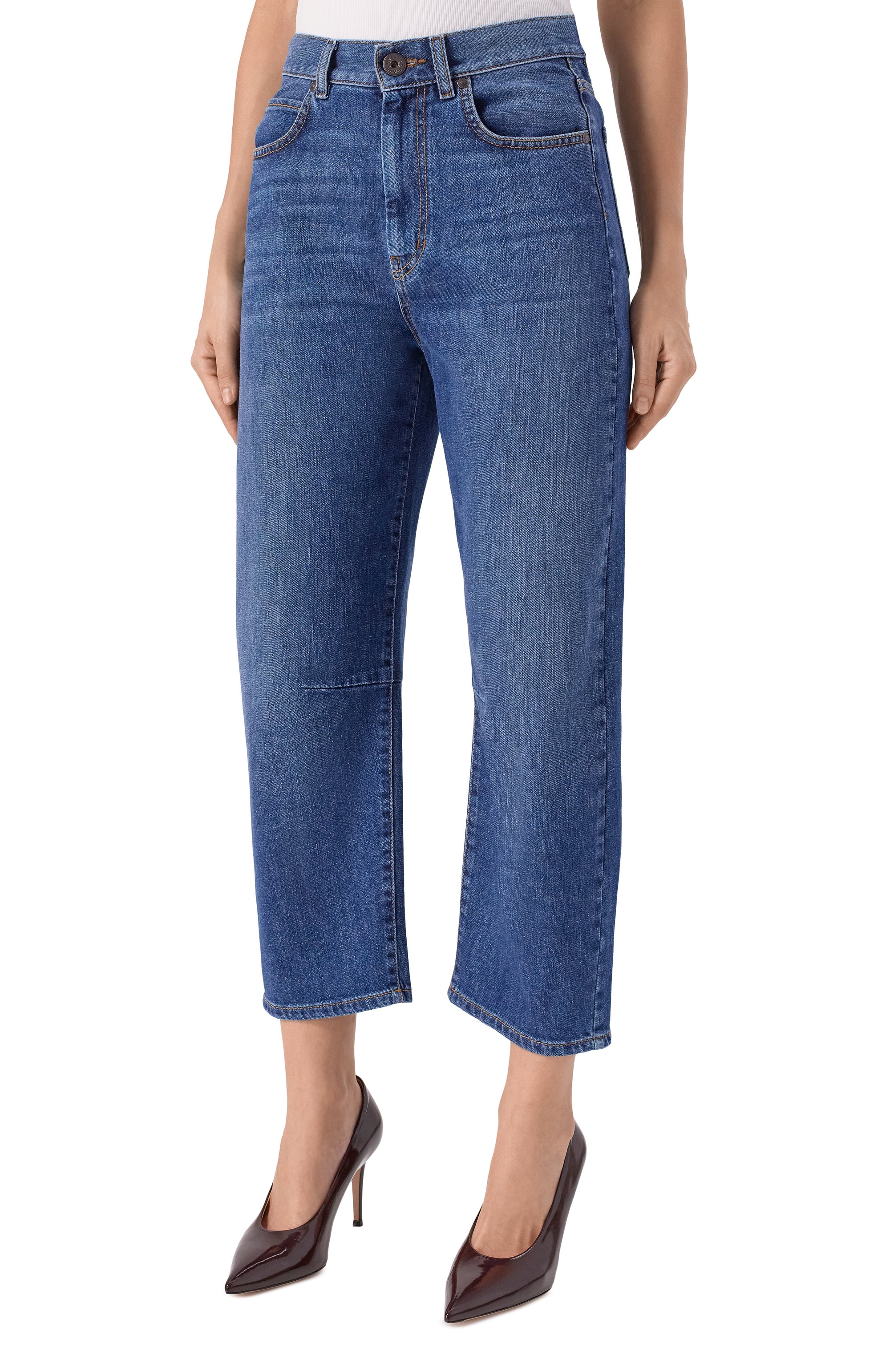 Джинсы WEEKEND MAX MARA синего цвета по цене 24500 руб., арт. CAPRILE, фото 3 Джинсы WEEKEND MAX MARA, арт. CAPRILE, фото 3