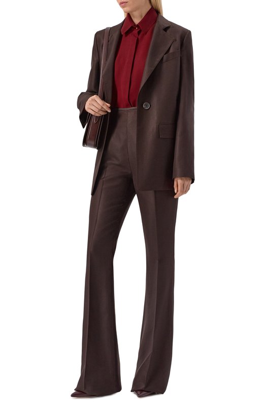 Шелковая блузка Elie Saab SH000 Бордовый  SH000 Фото 2