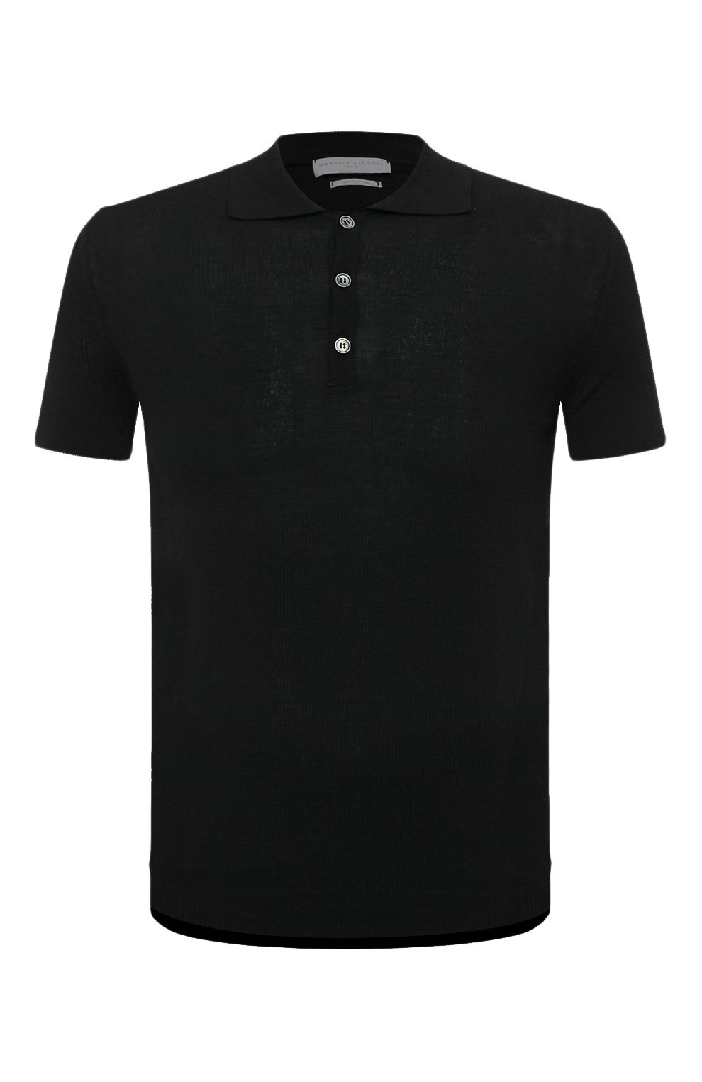 Хлопковое поло DANIELE FIESOLI черного цвета по цене 17550 руб., арт. DF0305, фото 1 Хлопковое поло DANIELE FIESOLI, арт. DF0305, фото 1