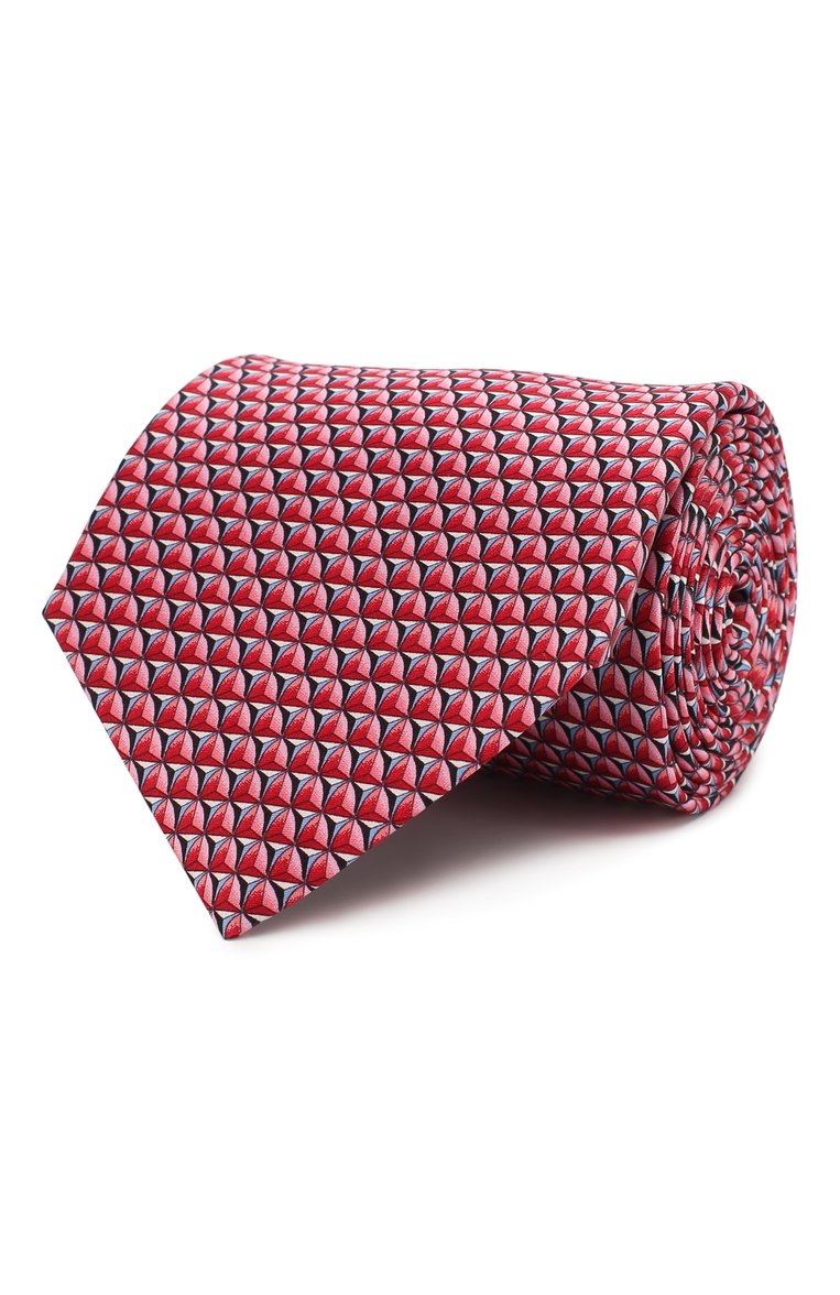 Мужской комплект из галстука и платка LANVIN красного цвета, арт. 4150/TIE SET | Фото 1 (Материал: Текстиль, Шелк; Нос: Не проставлено)