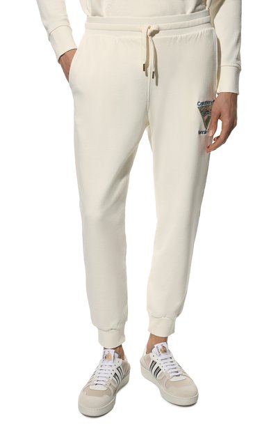 Хлопковые джоггеры CASABLANCA, арт. MS22-JTR-007 0FF-WHITE L00PBACK CASABLANCA TENNIS, фото 3