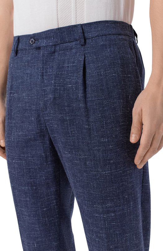 Брюки из шерсти и кашемира Marco Pescarolo FAR/5326 Синий  FAR/5326 Фото 5