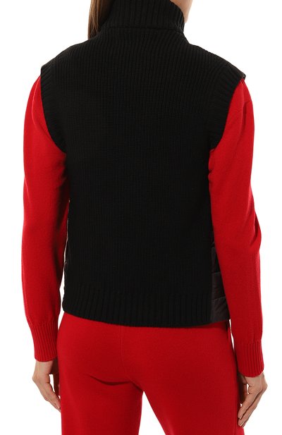 Комбинированный жилет CINZIA ROCCA черного цвета по цене 42350 руб., арт. A0G3000/C7, фото 4 Комбинированный жилет CINZIA ROCCA, арт. A0G3000/C7, фото 4