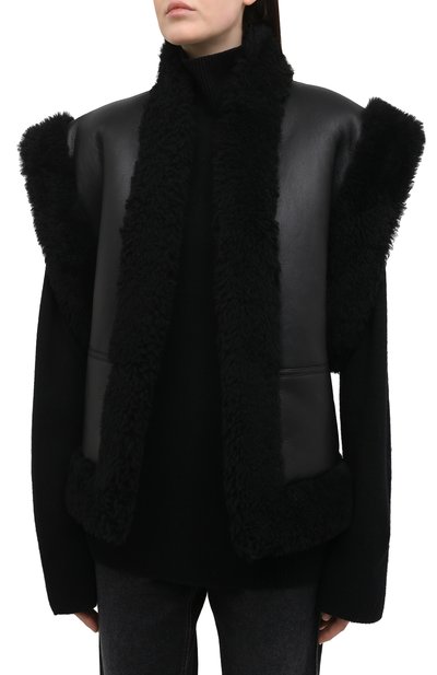 Жилет из овчины CELINE черного цвета по цене 515000 руб., арт. 2E728271F, фото 3 Жилет из овчины CELINE, арт. 2E728271F, фото 3