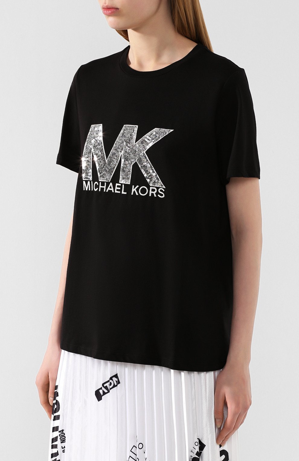 Хлопковая футболка MICHAEL MICHAEL KORS, арт. MH95MCE97J, фото 3