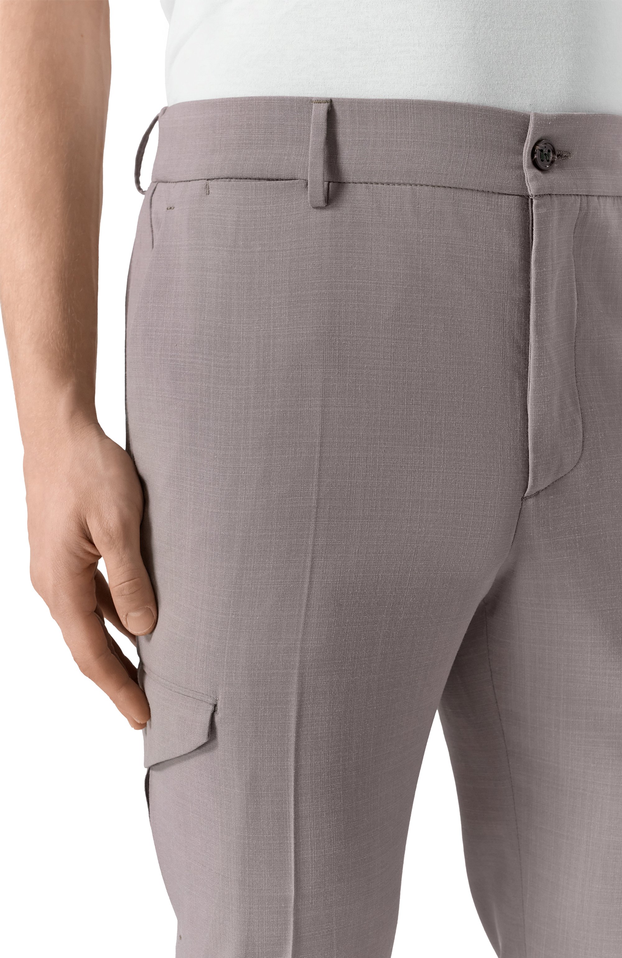 Брюки-карго из шерсти и шелка BERWICH, арт. YRETR0 CARG0/MZ1243, фото 5