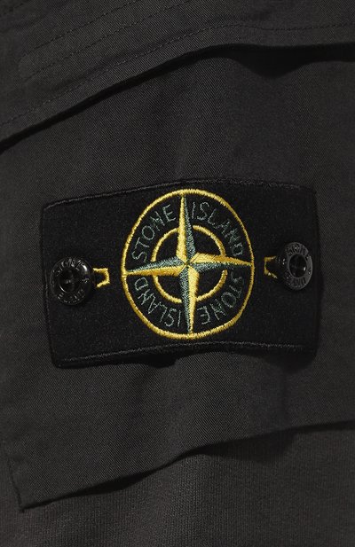 Хлопковый свитшот STONE ISLAND темно-серого цвета по цене 43200 руб., арт. 791560577, фото 5 Хлопковый свитшот STONE ISLAND, арт. 791560577, фото 5