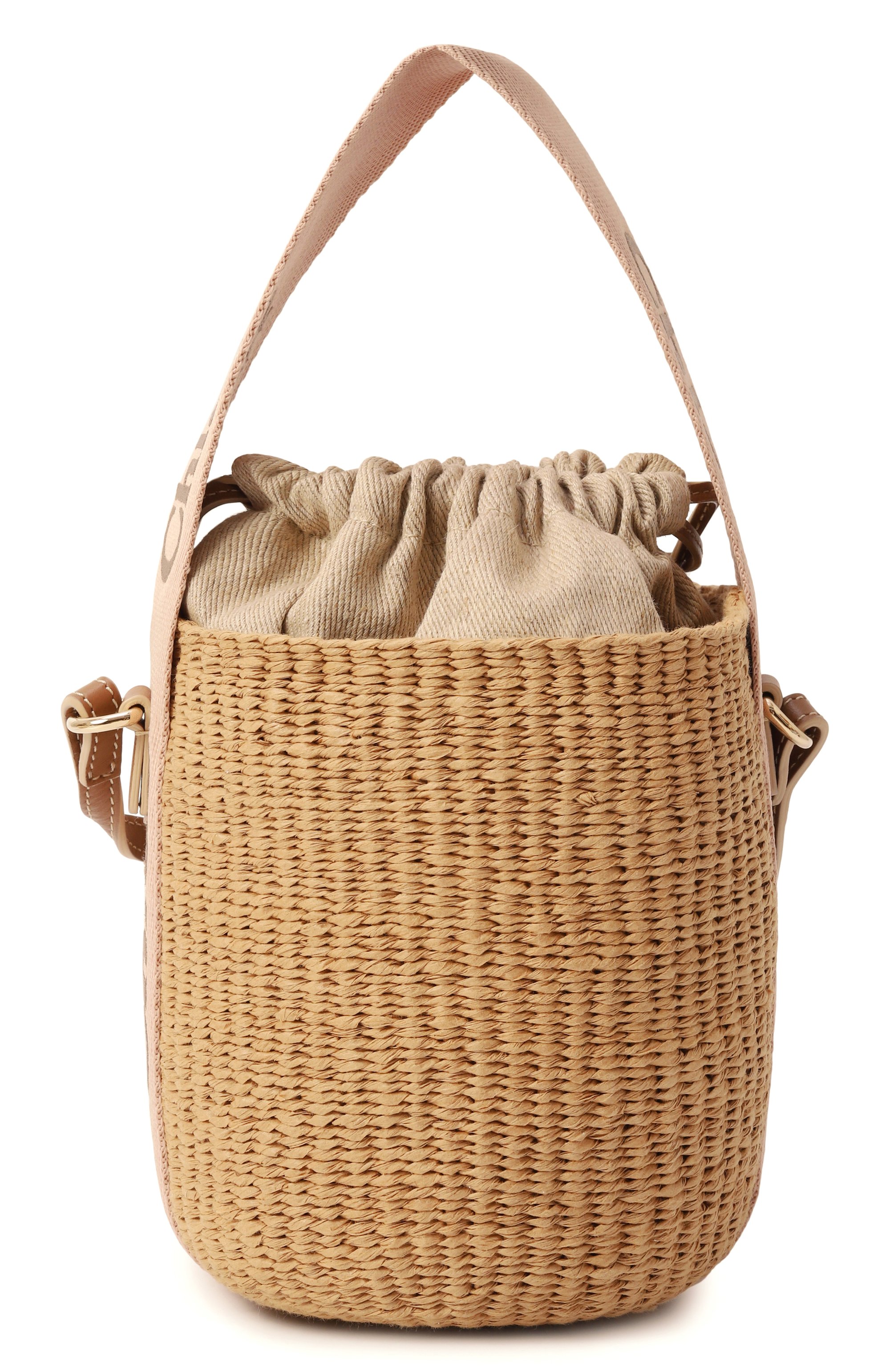 Сумка chloé x mifuko woody small CHLOÉ бежевого цвета по цене 97700 руб., арт. CHC23AS381L18, фото 1 Сумка chloé x mifuko woody small CHLOÉ, арт. CHC23AS381L18, фото 1