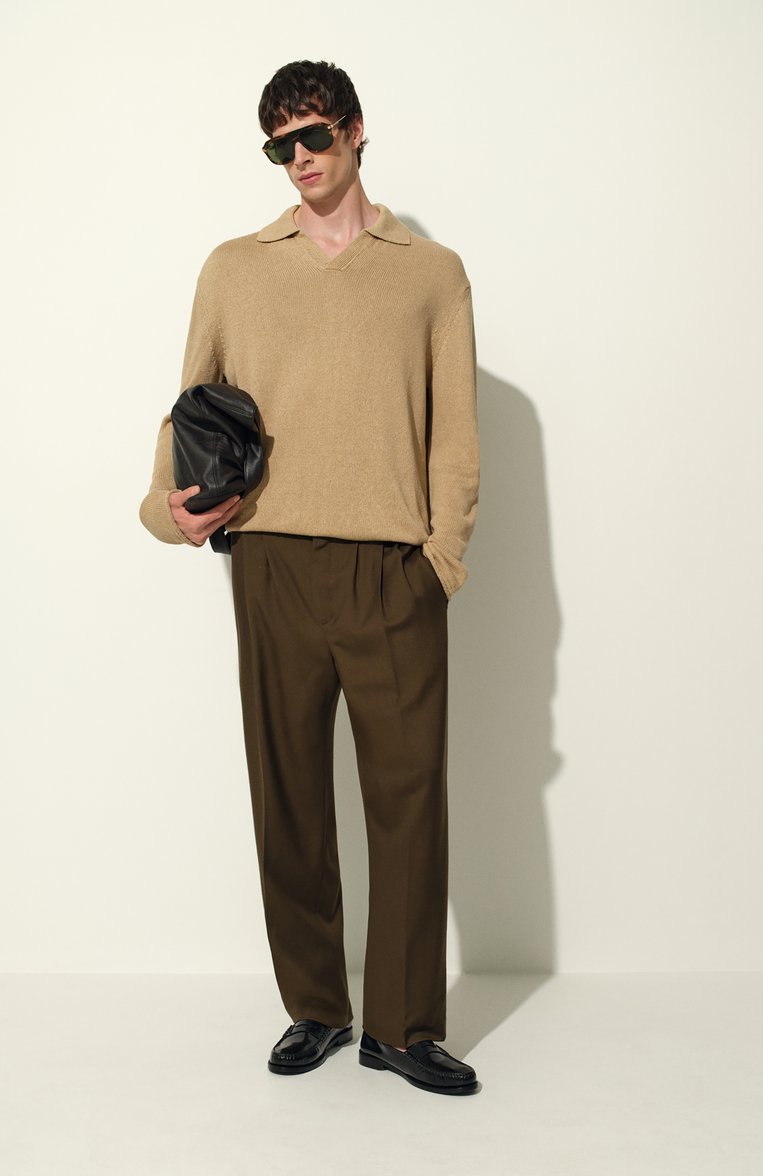 Женские солнцезащитные очки GUCCI коричневого цвета, арт. GG1309S 007 | Фото 6 (Нос: Не проставлено; Региональные ограничения белый список (Axapta Mercury): Не проставлено; Материал: Пластик, Металл; Тип очков: С/з; К�росс-КТ: С/з-унисекс; Очки форма: Авиаторы; Оптика Гендер: оптика-унисекс)