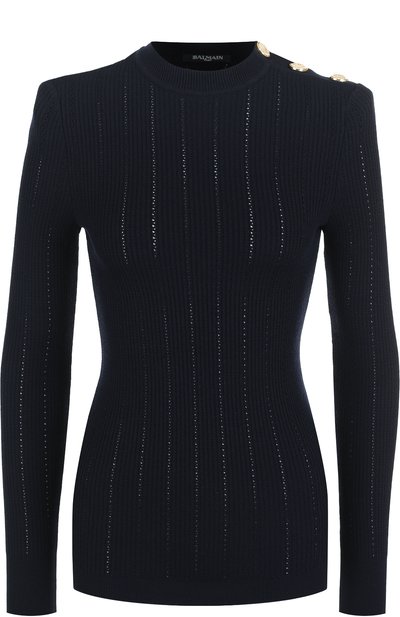 Женский шерстяной пуловер с декоративными пуговицами BALMAIN, арт. 146745/K014