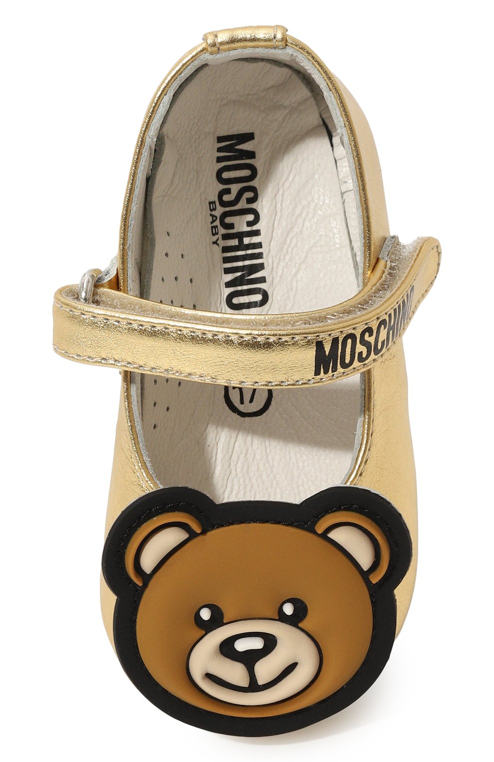 Кожаные пинетки MOSCHINO, арт. 80391/VAR1/15-19, фото 4