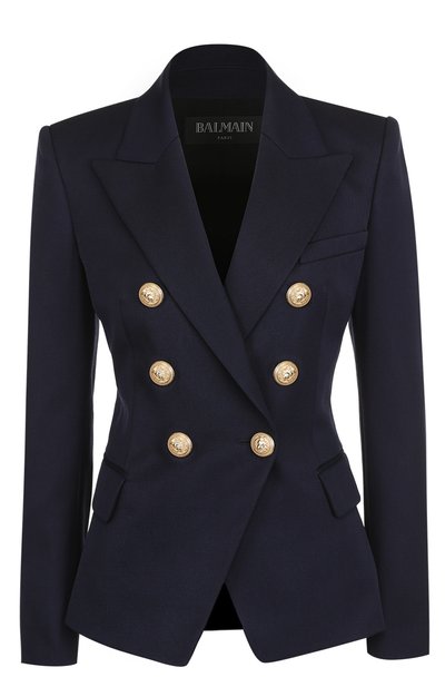 Женский двубортный приталенный жакет из шерсти BALMAIN, арт. 997498/132L