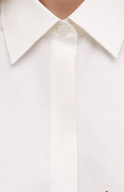 Хлопковая рубашка DRIES VAN NOTEN красного цвета по цене 89650 руб., арт. 212-010765-3078, фото 5 Хлопковая рубашка DRIES VAN NOTEN, арт. 212-010765-3078, фото 5