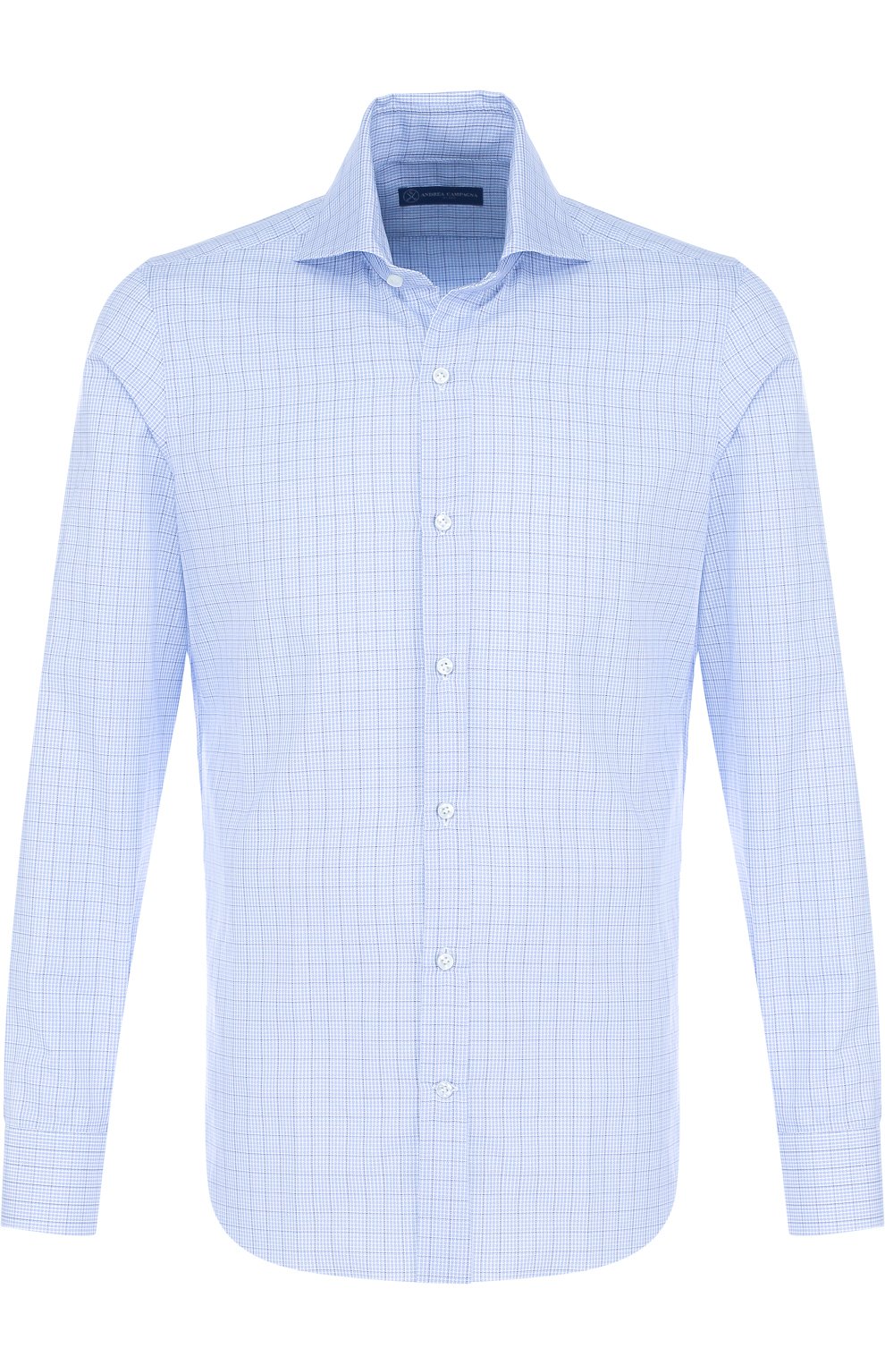 Хлопковая рубашка с воротником акула ANDREA CAMPAGNA, арт. 6-2050, фото 1