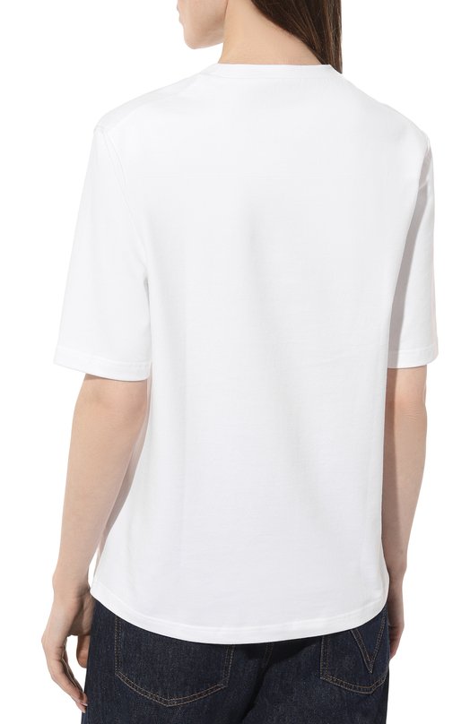 Хлопковая футболка Jil Sander J02GC0109/J20073 Белый  J02GC0109/J20073 Фото 4