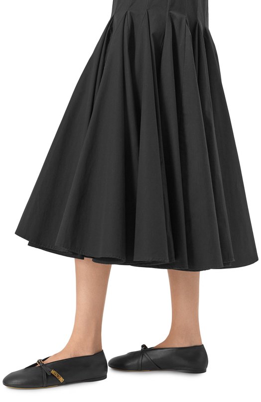 Кожаные балетки Moschino MA11050C10/MA0 Чёрный  MA11050C10/MA0 Фото 2