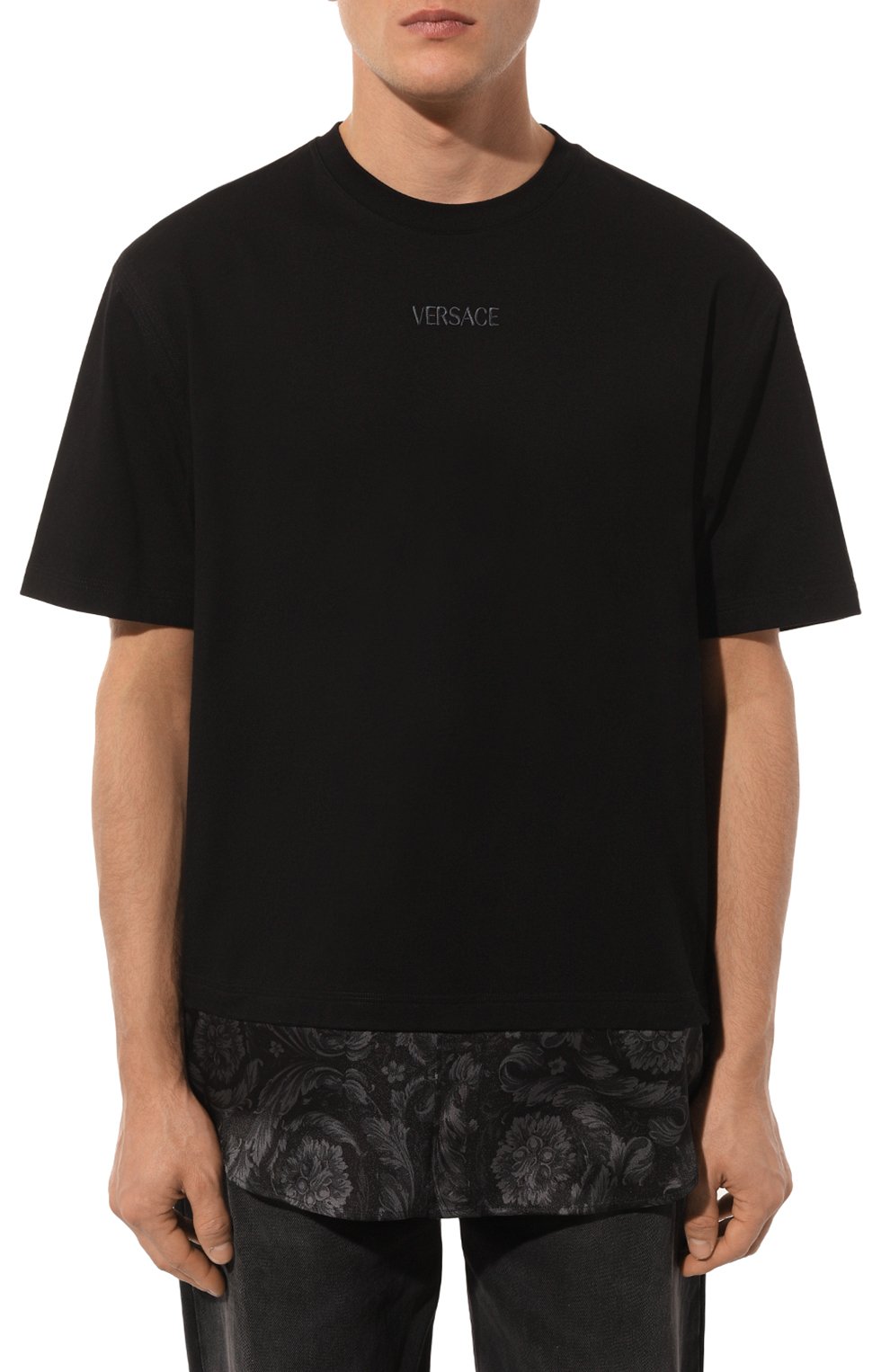 Хлопковая футболка VERSACE, арт. 1013945/1A09484, фото 3