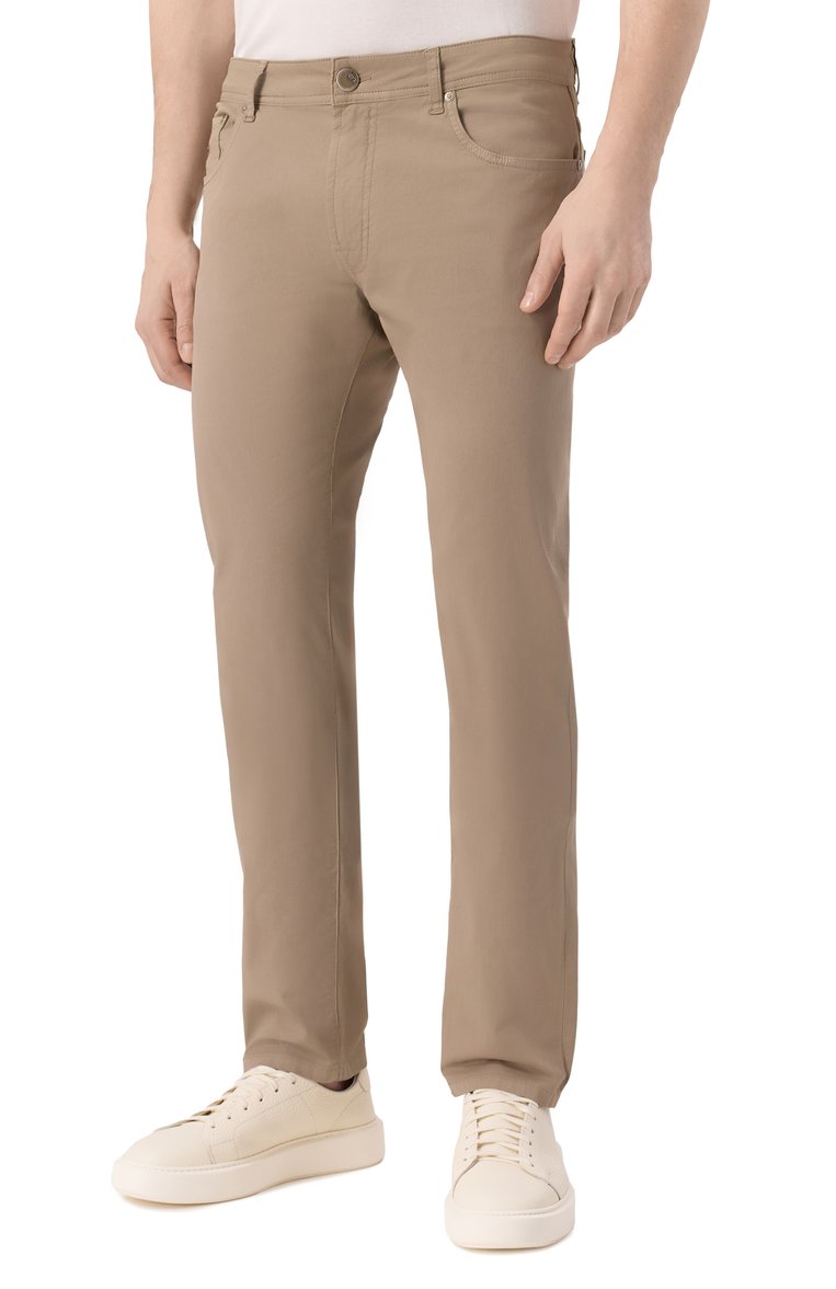 Мужские джинсы CORNELIANI бежевого цвета, арт. 254JL2-2520128 | Фото 3 (Материал внешний: Хлопок, Деним; Длина (брюки, джинсы): Стандартные; Кросс-КТ: Деним; Силуэт М (брюки): Прямые; Стили: Повседневный; Автоматизация ТО: Проставлено; Автоматизация состава: Проставлено; Детали: Без декора)