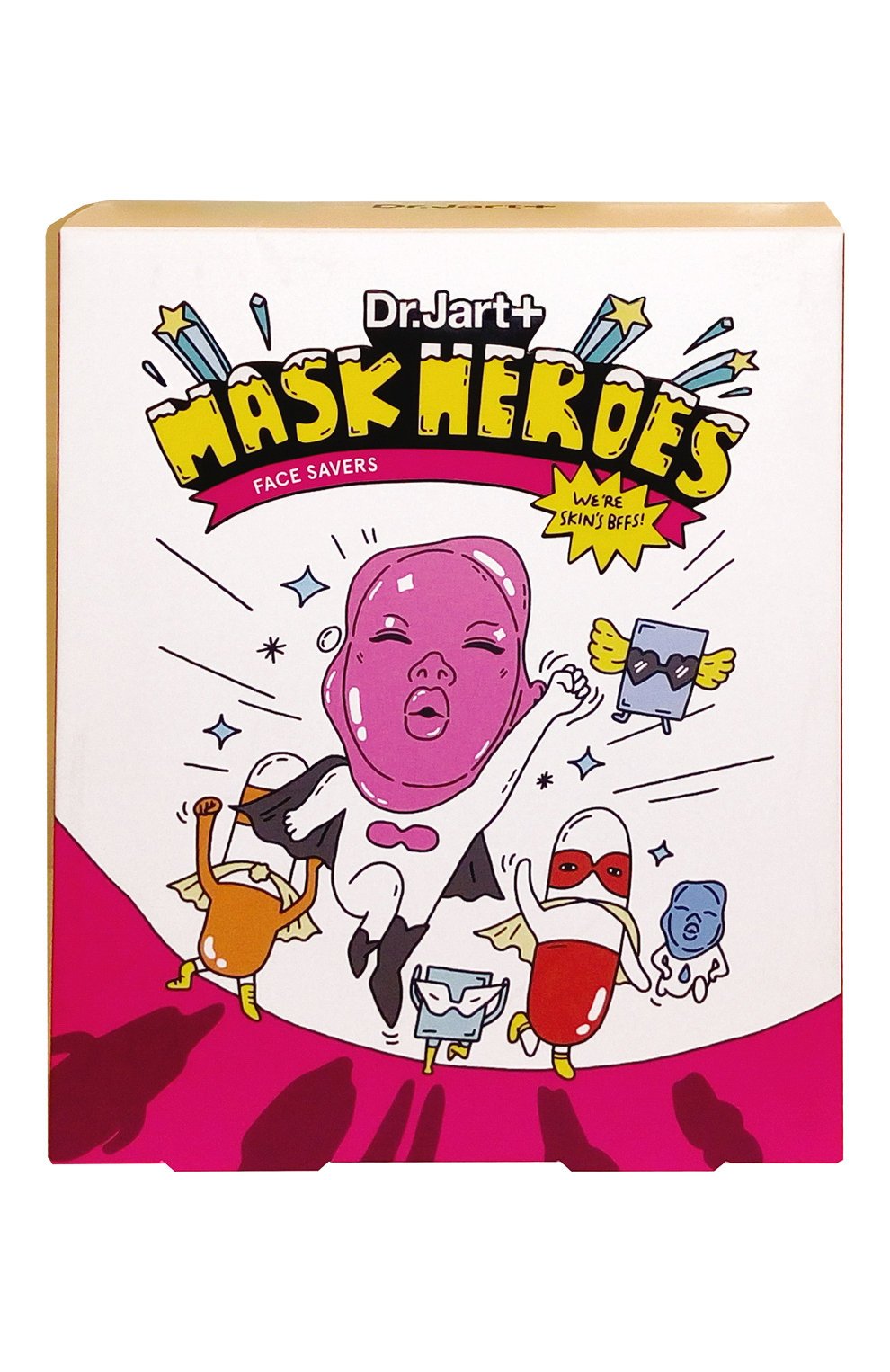 Набор масок mask heroes DR.JART+ бесцветного цвета по цене 4370 руб., арт. 8809535809339, фото 2 Набор масок mask heroes DR.JART+, арт. 8809535809339, фото 2