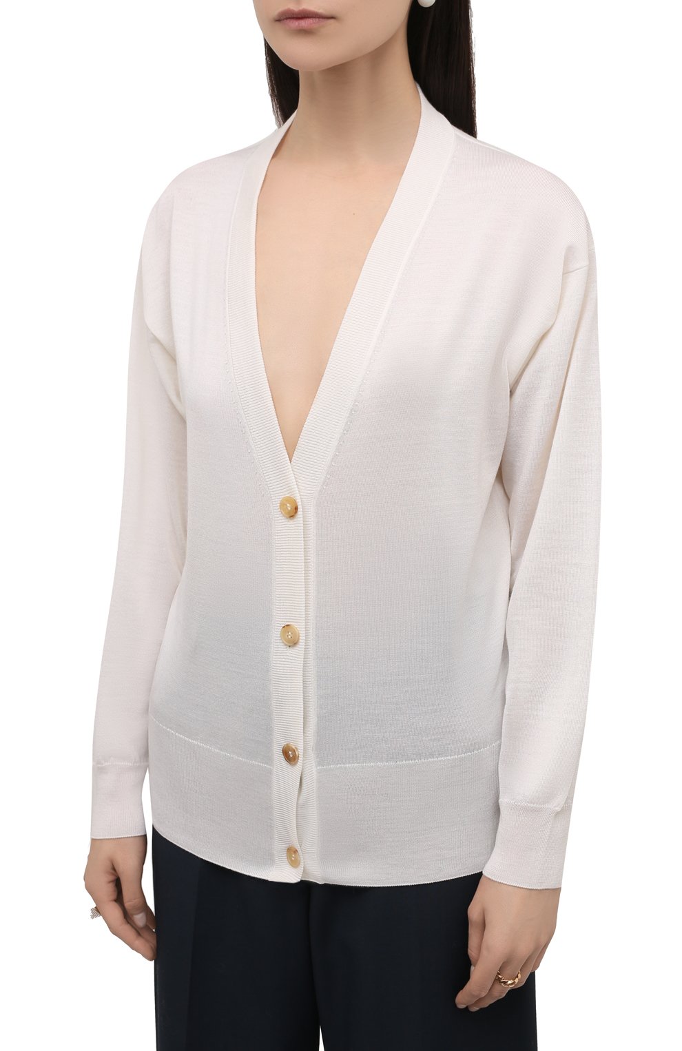 Кардиган из кашемира и шелка THE ROW, арт. 5805Y476, фото 3