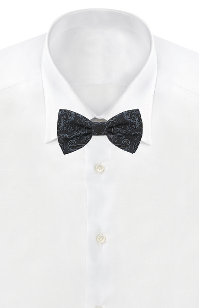 Шелковый галстук-бабочка DOLCE & GABBANA темно-синего цвета по цене 21850 руб., арт. GR053E/G0WMJ, фото 2 Шелковый галстук-бабочка DOLCE & GABBANA, арт. GR053E/G0WMJ, фото 2