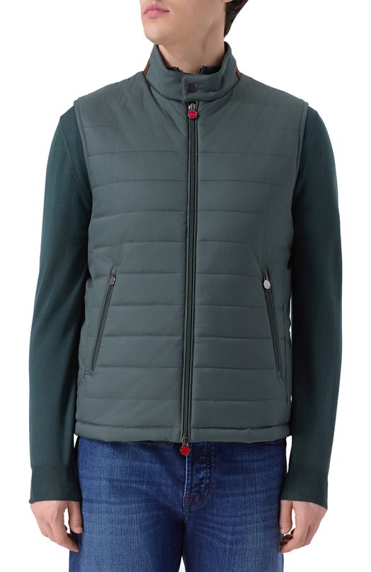 Утепленный жилет Kiton UW2195V0422H01 Зелёный  UW2195V0422H01 Фото 3