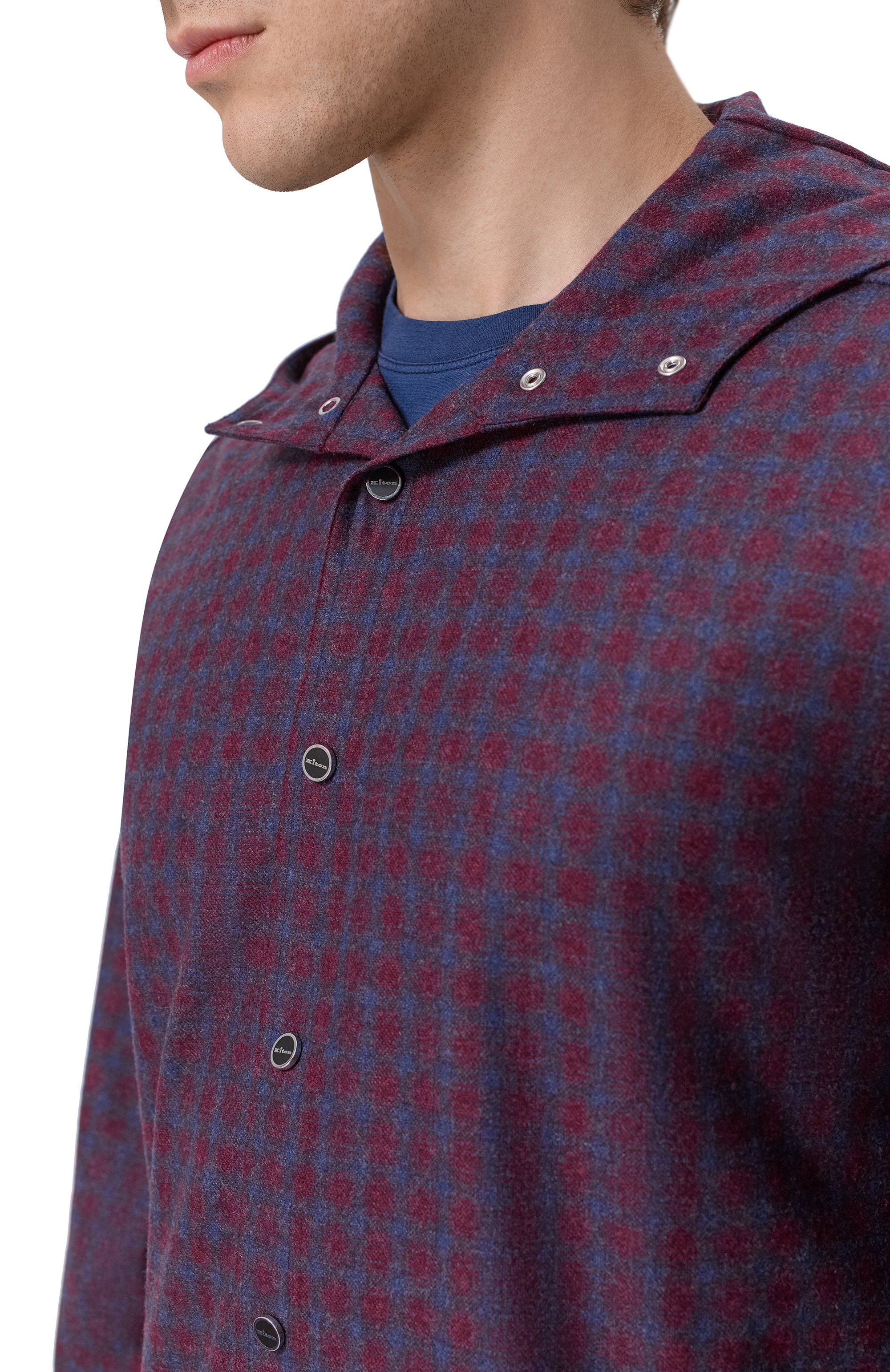 Рубашка из шерсти и кашемира KITON бордового цвета по цене 199500 руб., арт. UMCMARK0167G37, фото 5 Рубашка из шерсти и кашемира KITON, арт. UMCMARK0167G37, фото 5