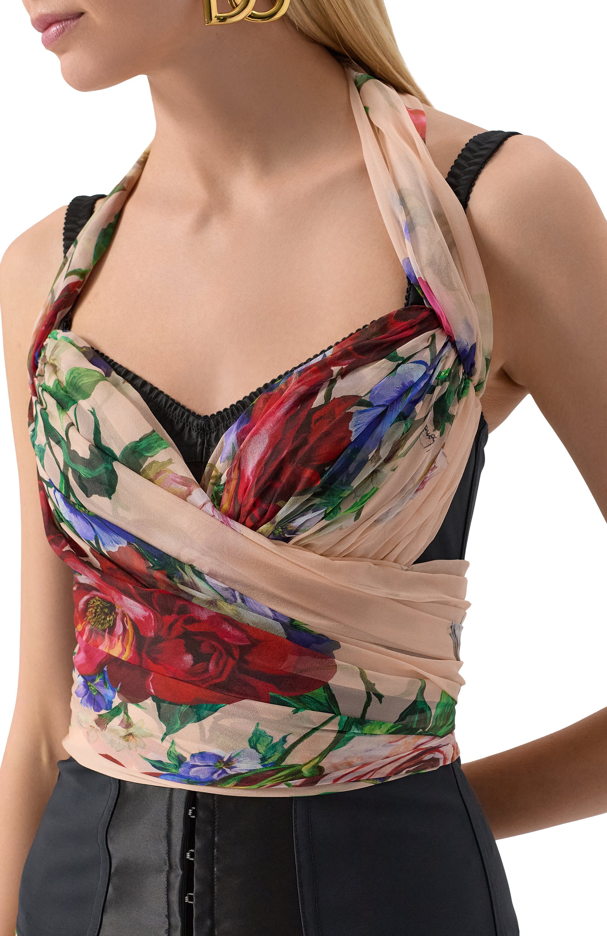 Хлопковый топ-корсет DOLCE & GABBANA, арт. F7AX7T/IS1Y7, фото 5