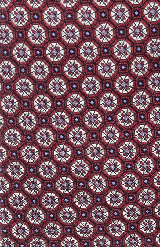 Шелковый галстук Canali 18/HJ04489 Бордовый  18/HJ04489 Фото 4