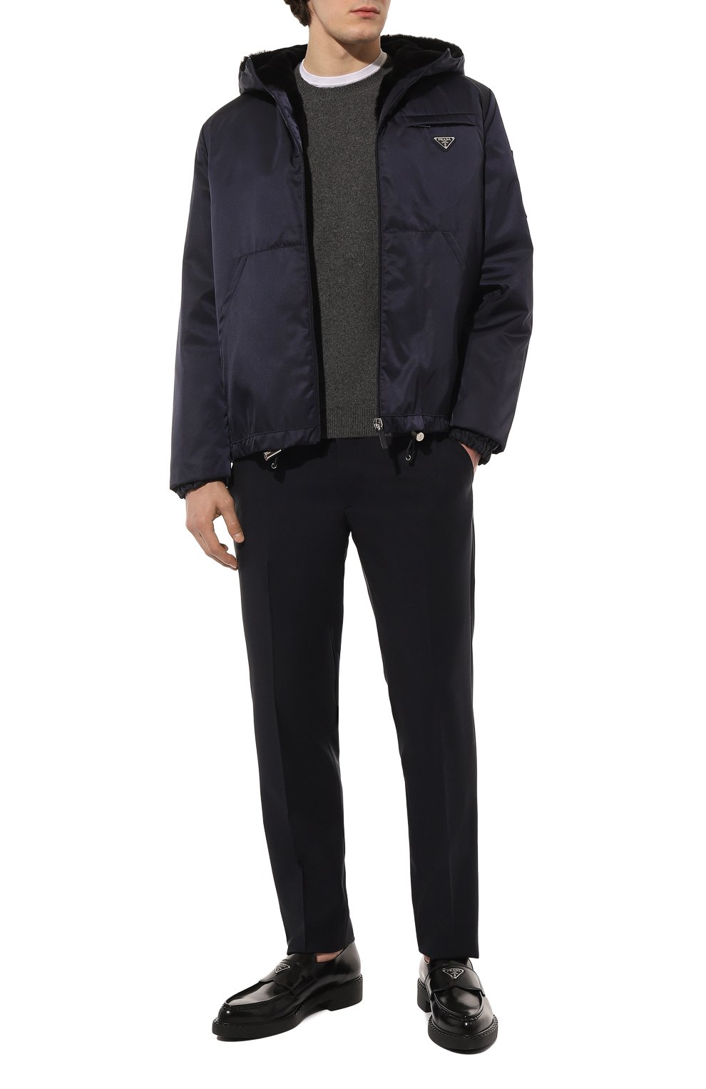 Шерстяные брюки PRADA, арт. UPA841-D39-F0008-131, фото 2